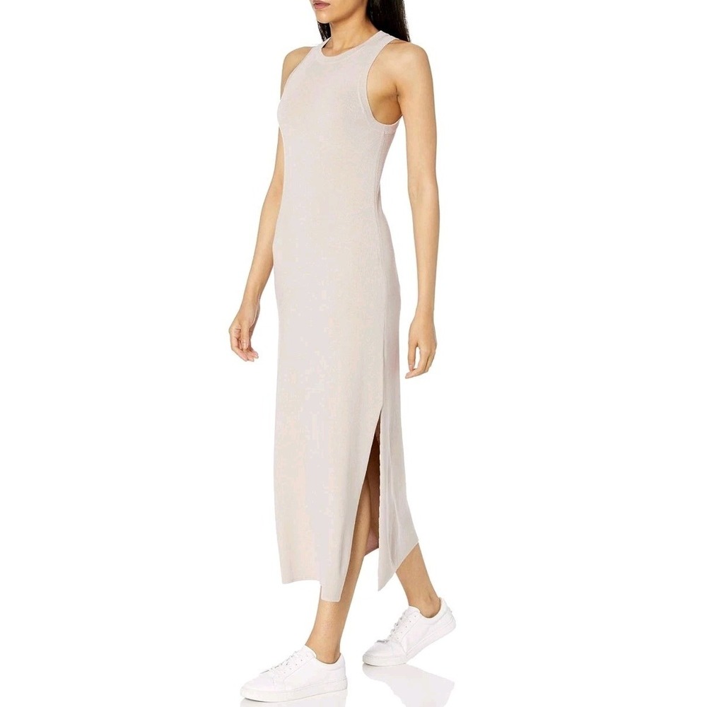 The Drop Women's Gabriela High-Neck Cut-In A-Line Side-Slit Maxi Sweater Dress